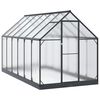 vidaXL Dārza siltumnīca ar durvīm Antracīta 183,5 x 363,5 x 207 cm