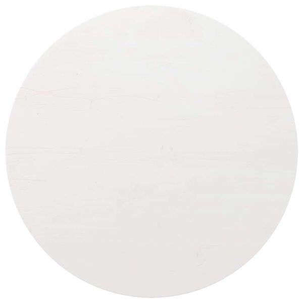 vidaXL galda virsma, balta, &Oslash;80x2,5 cm, priedes masīvkoks