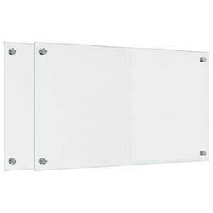 vidaXL Virtuves aizsargpanelis 2 pcs Caurspīdīgs 70 x 40 cm