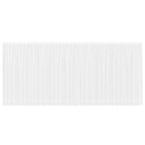 vidaXL Mežģīņu aizkars ar aizkariem Balts 245 x 900 cm Poliesters