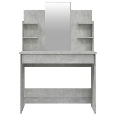 vidaXL spoguļgaldiņa komplekts, betona pelēks, 96x40x142 cm