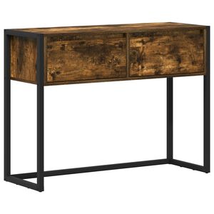vidaXL Papildu galdiņ&scaron; Dūmu ozols 100 x 36 x 75 cm Inženierijas koks