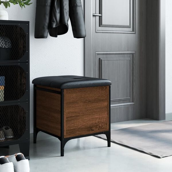 vidaXL uzglabā&scaron;anas sols, brūns, 42x42x45 cm, inženierijas koks