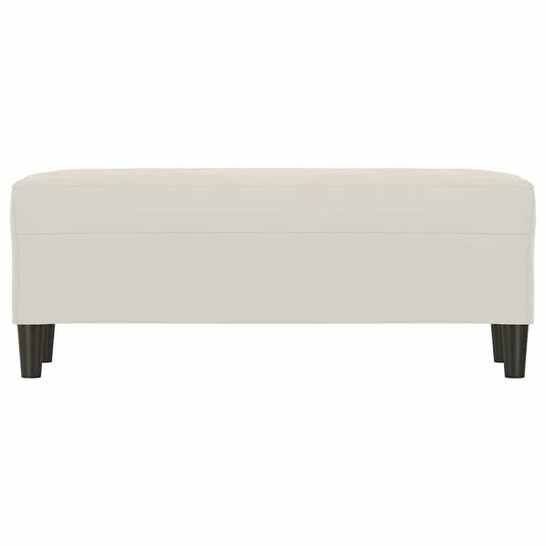 vidaXL sols, krēmkrāsas, 100x35x41 cm, samts