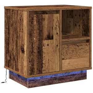 vidaXL Nakts skapītis Vecs koks 50 x 34,5 x 50 cm. Inženierijas koks