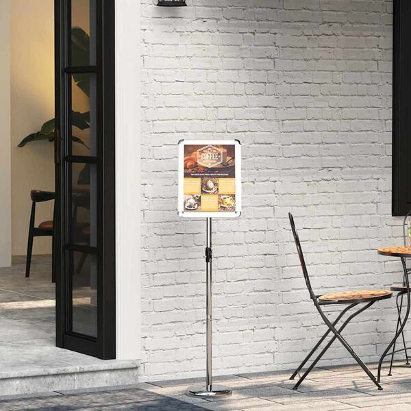 vidaXL Izstāžu stendi Sudraba 25 x 25 x 125 cm Alumīnijs