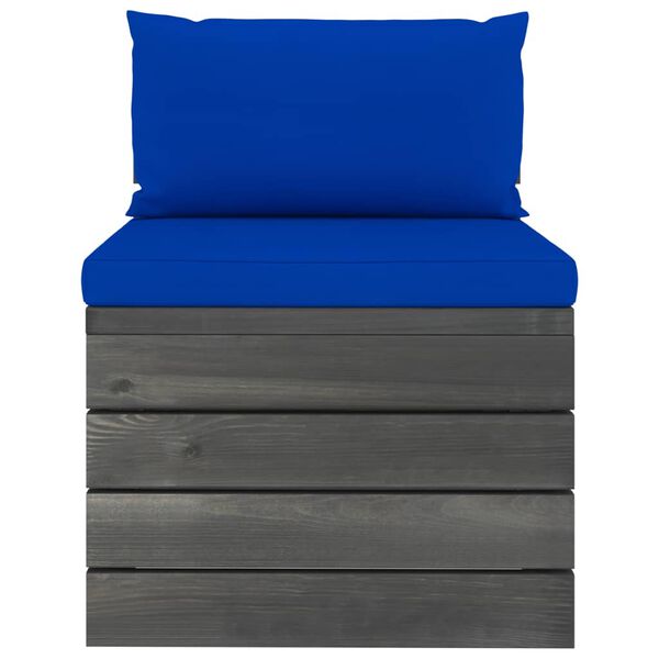 vidaXL 2-daļīgs dārza palešu mēbeļu komplekts ar matračiem, priede