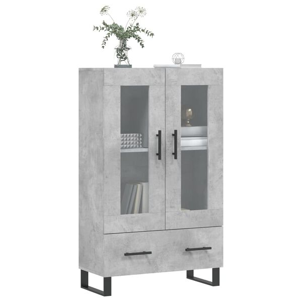 vidaXL augstais skapītis, pelēks, 69,5x31x115 cm, inženierijas koks