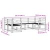 vidaXL Āra dīvānu komplekts 6 pcs Dabiska Cietā akācijas koks
