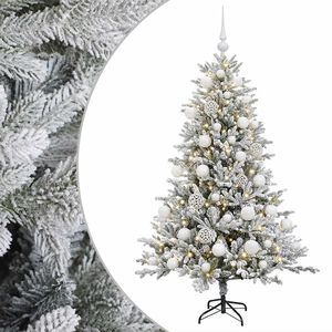 vidaXL Mākslīgā Ziemassvētku eglīte ar rotājumiem 120 cm 150 LED