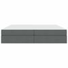 vidaXL Gulta ar uzglabā&scaron;anas vietu un matraci Tum&scaron;i pelēks Poliesters
