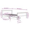 vidaXL gultas rāmis ar 2 atvilktnēm, priedes masīvkoks, 140x200 cm