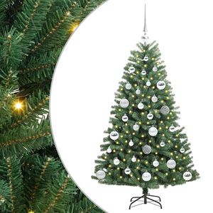 vidaXL Mākslīgā Saliekamā Ziemassvētku Egle Zaļa 120 cm PVC un metāls