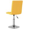 vidaXL grozāmi virtuves krēsli, 2 gab., sinepju dzeltens audums
