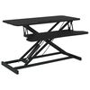 vidaXL datora galds, regulējams, 90x40x(13-50) cm, tērauds un koks