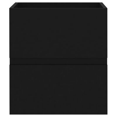 vidaXL skapītis ar iebūvētu izlietni, melns, skaidu plāksne