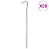 vidaXL telts mietiņi, 50 gab., 23 cm, &Oslash;7 mm, cinkots tērauds