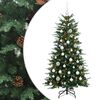 vidaXL Mākslīgā Ziemassvētku egle ar bumbiņu 150 cm 150 LED