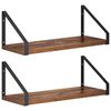 vidaXL Sienas plaukti 2 gab. Vecs koks 40 x 16 x 15,5 cm