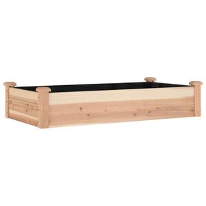 vidaXL augstā puķu kaste ar ieliktni, 120x60x25 cm, egles masīvkoks