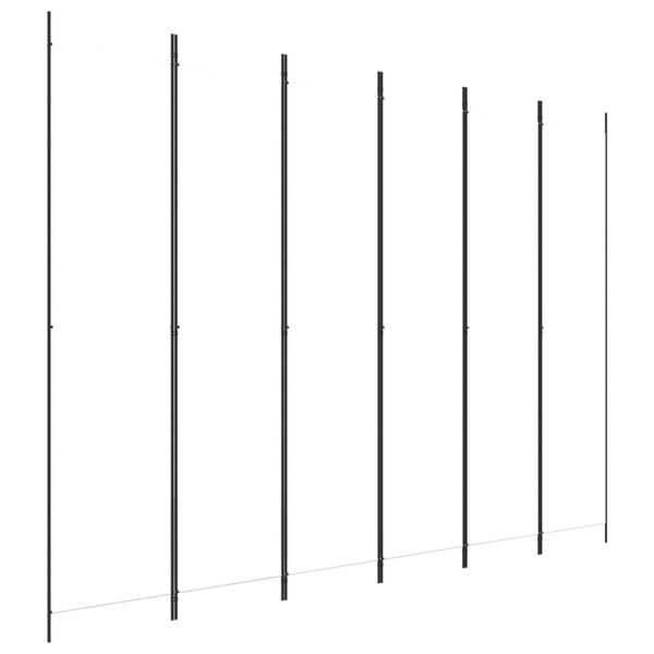 vidaXL 6 paneļu istabas aizslietnis, balts, 300x220 cm, audums