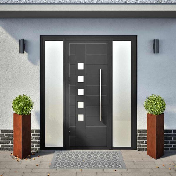 vidaXL dārza puķu kastes, 2 gab., 40x40x75 cm, izturīgs tērauds