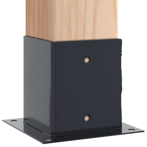 vidaXL Statu pamatnes Kvadrātveida 4 gab Antracīts 121x121 mm