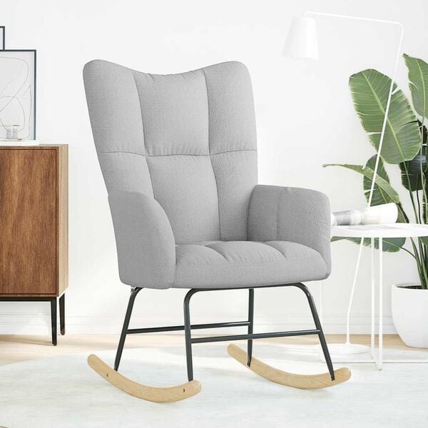 vidaXL šūpuļkrēsls Cloud Grey Fabric