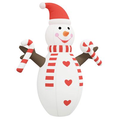 vidaXL piepūšams sniegavīrs, LED, 630 cm
