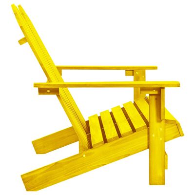vidaXL divvietīgs dārza krēsls, egles masīvkoks, dzeltens