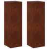vidaXL Augu statīvs 2 pcs Rūsa 30 x 30 x 100 cm Novecināts tērauds