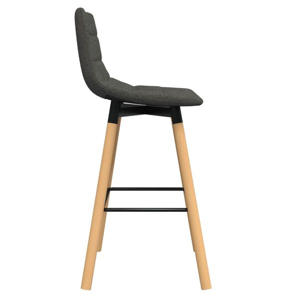 vidaXL bāra krēsls, gai&scaron;i pelēks audums