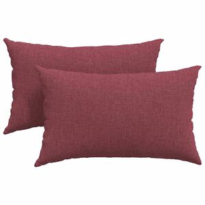 vidaXL Dīvāna spilveni 2 pcs Vīna sarkans 50 x 30 cm audums