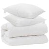 vidaXL Sega ar spilveniem ar spilvenu 3 pcs Balts Mikro&scaron;ķiedra