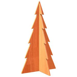 vidaXL koka Ziemassvētku eglīte, vaska brūna, 80 cm, priedes masīvkoks