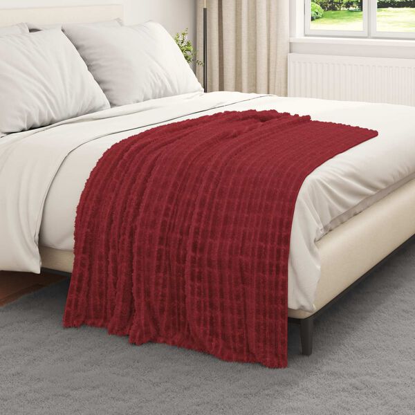 vidaXL Pledu segas 6 pcs Bordo sarkans 150 x 130 cm Flīss