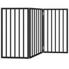 vidaXL suņu vārti, salokāmi, 3 paneļi, melni, 150 cm, papeles koks