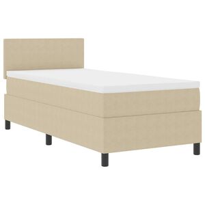 vidaXL Kastītes atsperu gulta Gai&scaron;i pelēks un balts 80 x 200 cm
