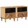 vidaXL Naktsgaldiņ&scaron; 2 pcs Brūna 50 x 33 x 60 cm Cieta mango koksne