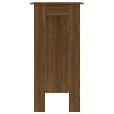 vidaXL bāra galds ar plauktu, brūna ozolkoka krāsā, 102x50x103,5 cm