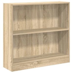 vidaXL grāmatu plaukts, ozola krāsa, 80x24x75 cm, inženierijas koks