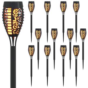 vidaXL Āra saules gaismas ar zemes tapas 12 gab. Silti balts 47,5 cm