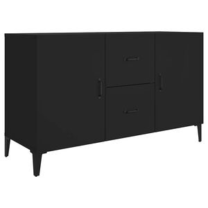 vidaXL kumode, melna, 100x36x60 cm, inženierijas koks