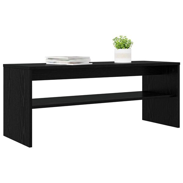 vidaXL Televizora skapī&scaron;a Melns ozolkoks 100 x 35 x 40 cm