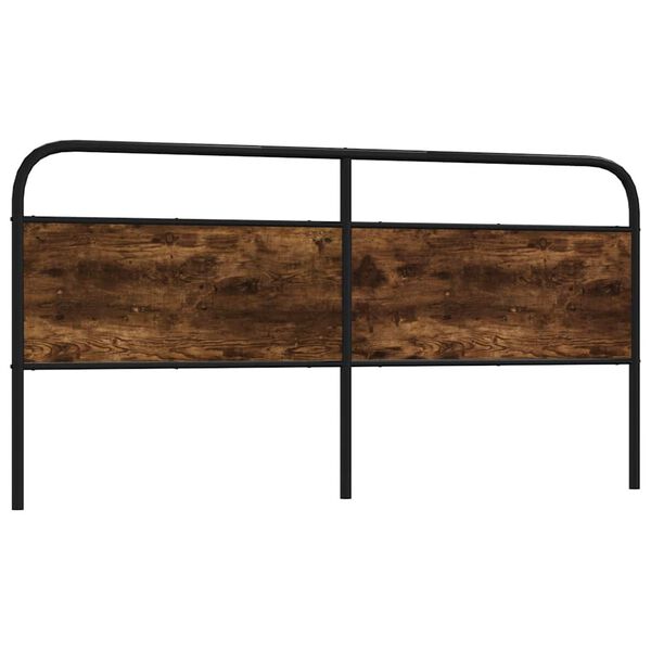 vidaXL galvgalis, ozolkoka krāsa, 190 cm, tērauds un inženierijas koks