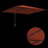 vidaXL Dārza parasols Sarkanbrūns 248,5 x 247,5 x 160 cm