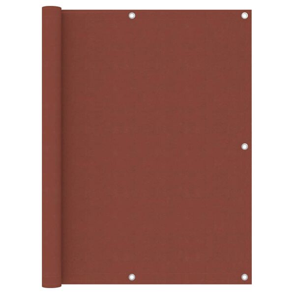 vidaXL balkona aizslietnis, 120x400 cm, sarkanbrūns oksforda audums