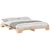 vidaXL Gultas rāmis Brūna 180 x 220 cm Ciets priedes koks