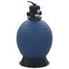 vidaXL baseina smil&scaron;u filtrs ar 6 pozīciju vārstu, 560 mm, zils