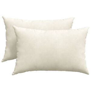 vidaXL Dīvāna spilveni 2 pcs Krēmkrāsa 60 x 40 cm Korduroja audums